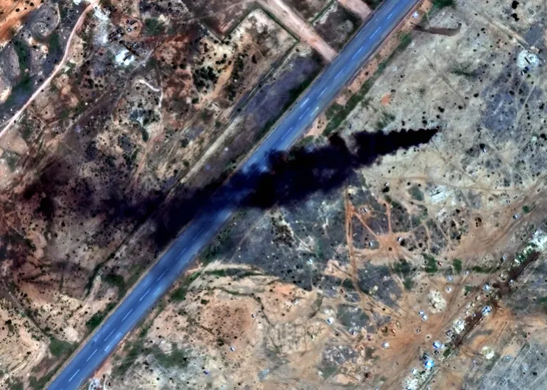 Satellite Images Reveal Aftermath of Airstrikes Near Sudan's Nyala Airport