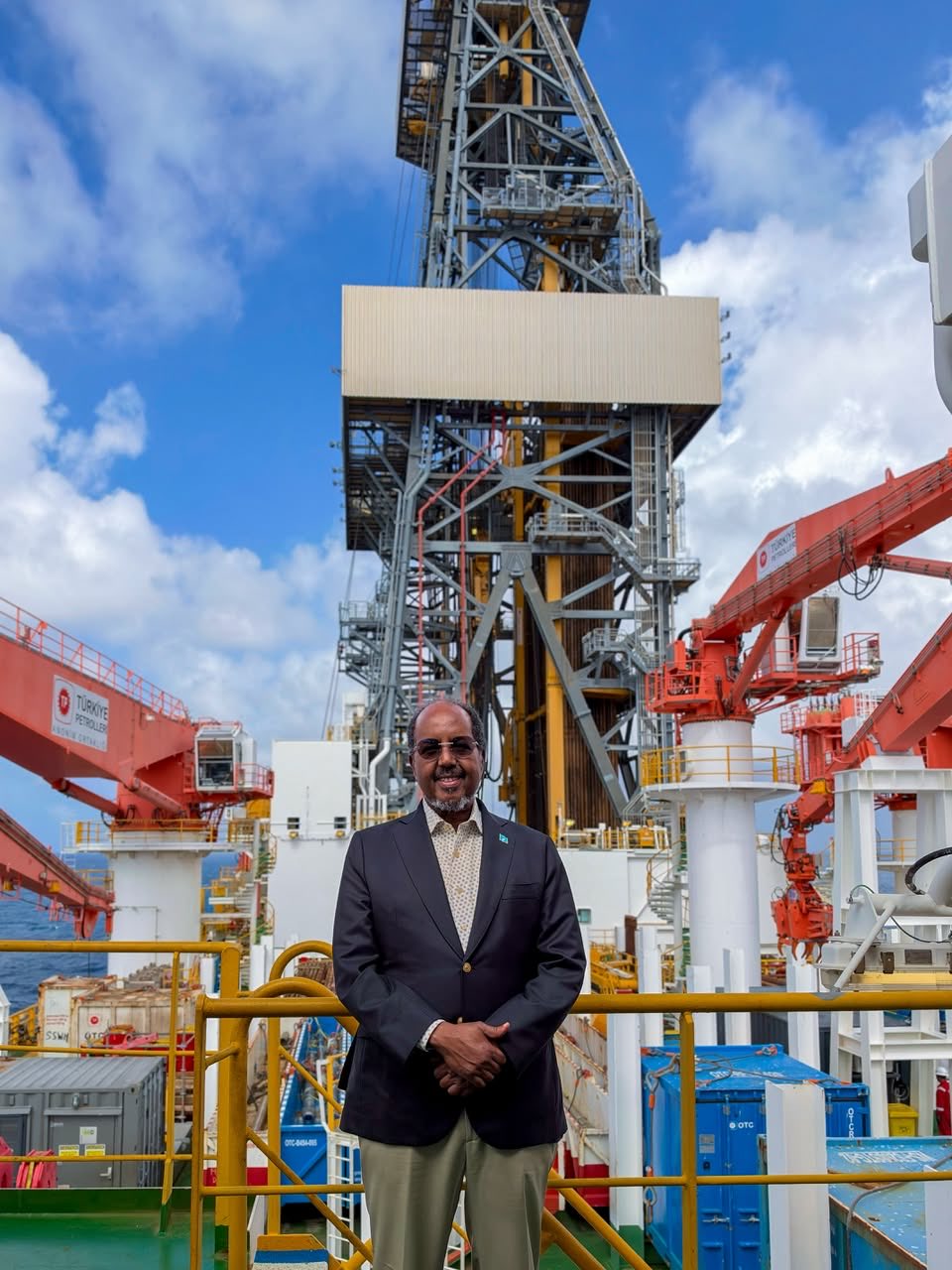 Turkish Ambassador Ferhat Alkan Joins Somali President's Reported Visit to Çağrı Bey Drilling Vessel